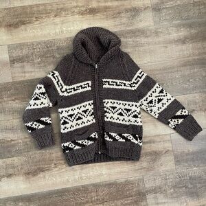 Vintage + Authentic Cowichan Sweater.